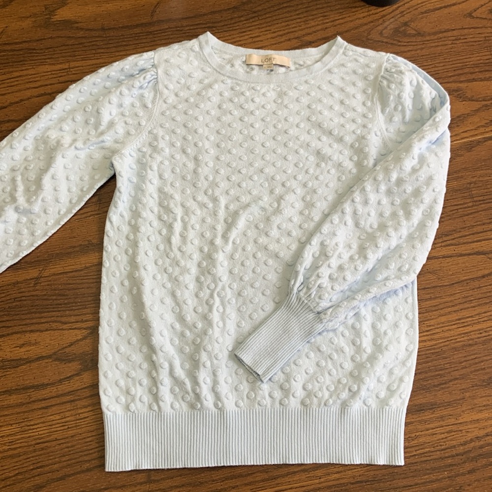 SOLD ❤️Loft Bubble Sweater in Blue🦋 - Picture 7 of 10